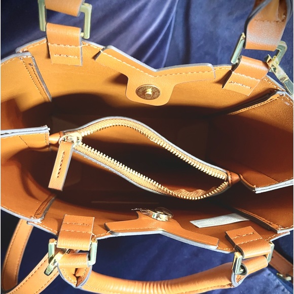 Cute Floral Bag-Steve Madden-Faux Leather. women's satchel crossbody bag, brown - Picture 10 of 11